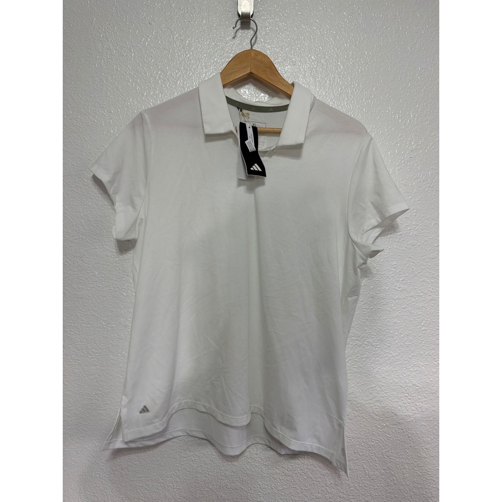 Adidas Womens Go-To Polo Shirt White Melange Fore Kids ATX XL IA7824 NEW